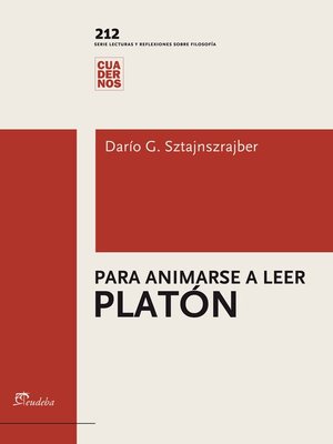 cover image of Para animarse a leer Platón